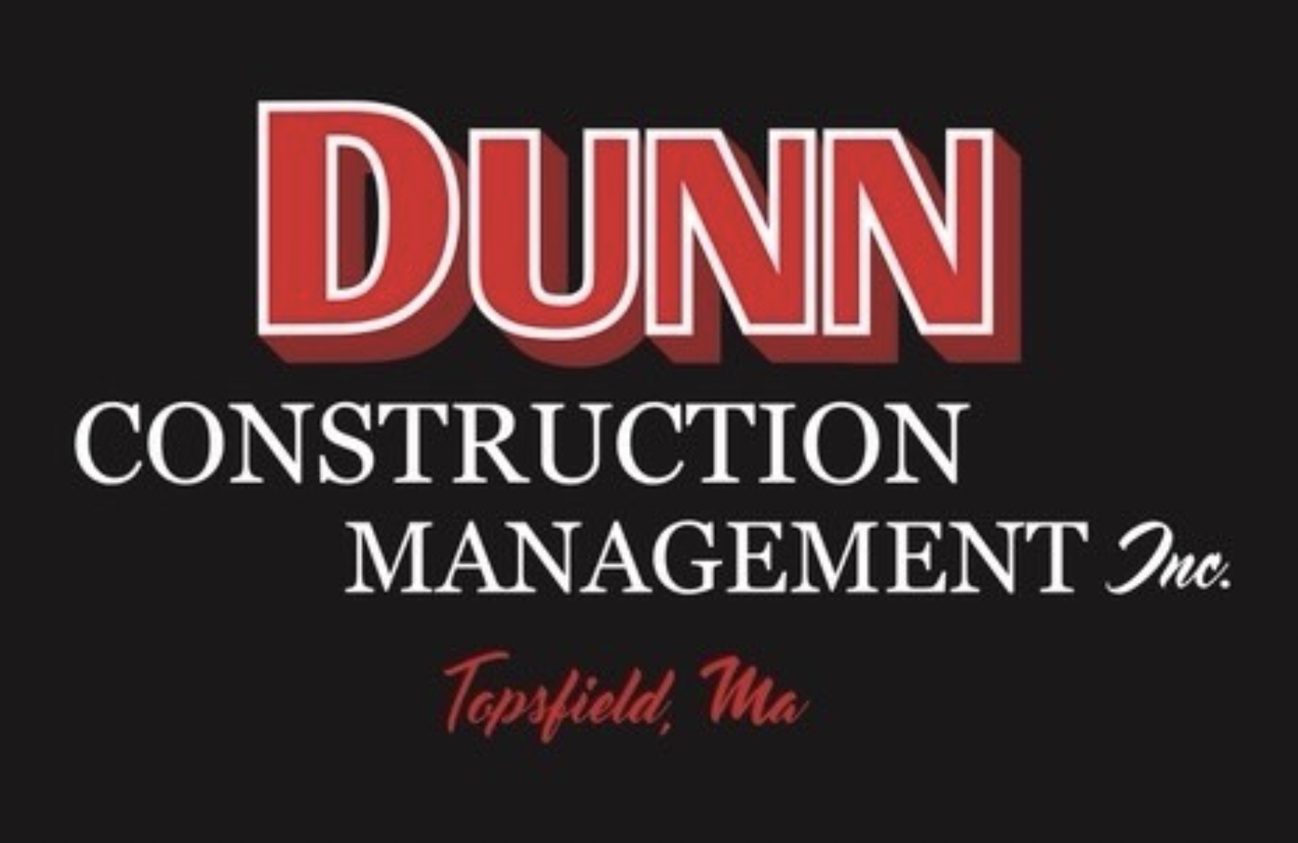 Dunn Construction Management of Topsfield, Massachusetts Logo, specializing in residential and commercial constructions and remodels.